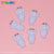 6 pcs KAWS Nail Designer Charms (Baby Blue)