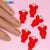6 pcs KAWS Nail Designer Charms (Red)