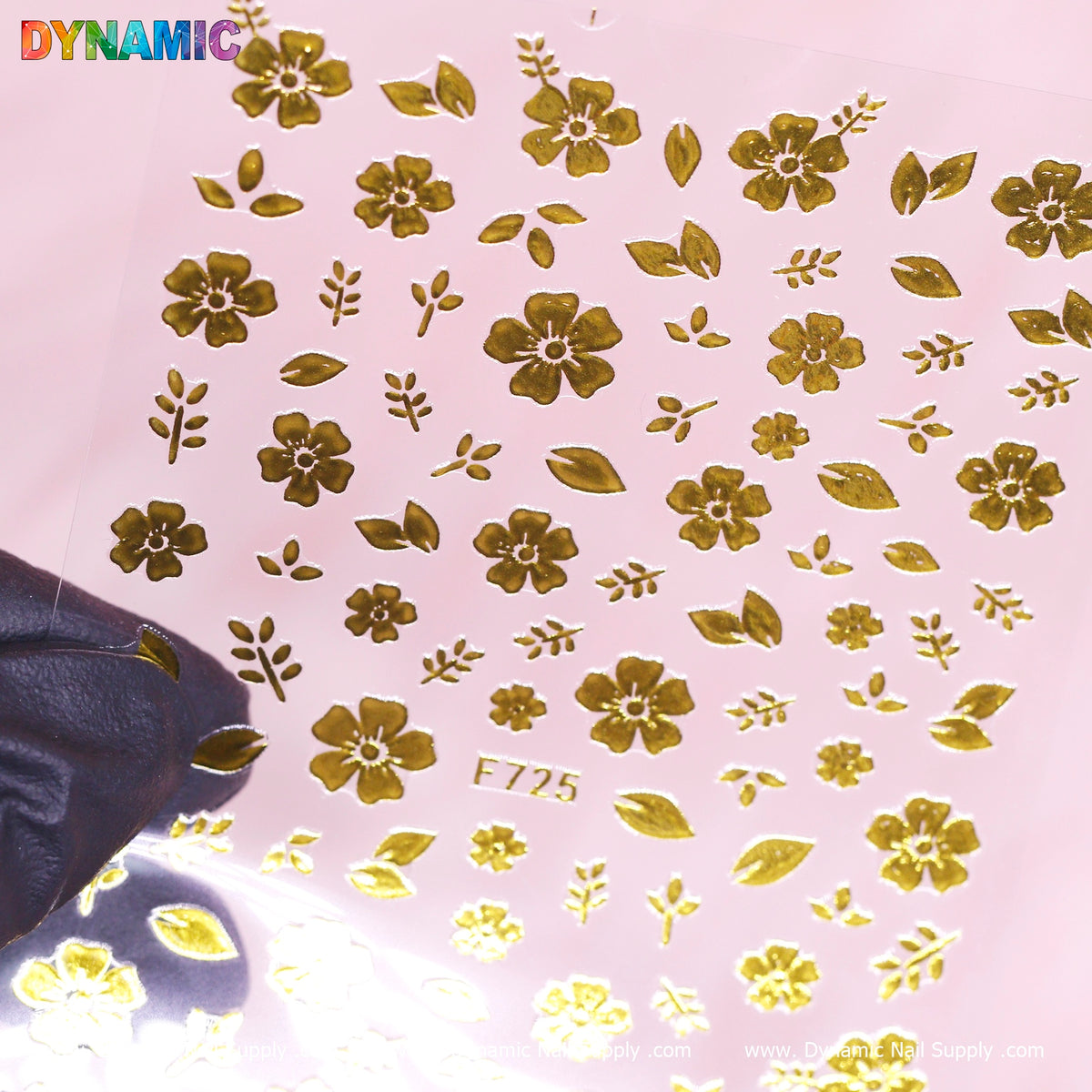 Gold Floral Sticker (F725) – Dynamic Nail Supply