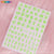 Roman Letter and Number Sticker (XF3359) - Neon Green