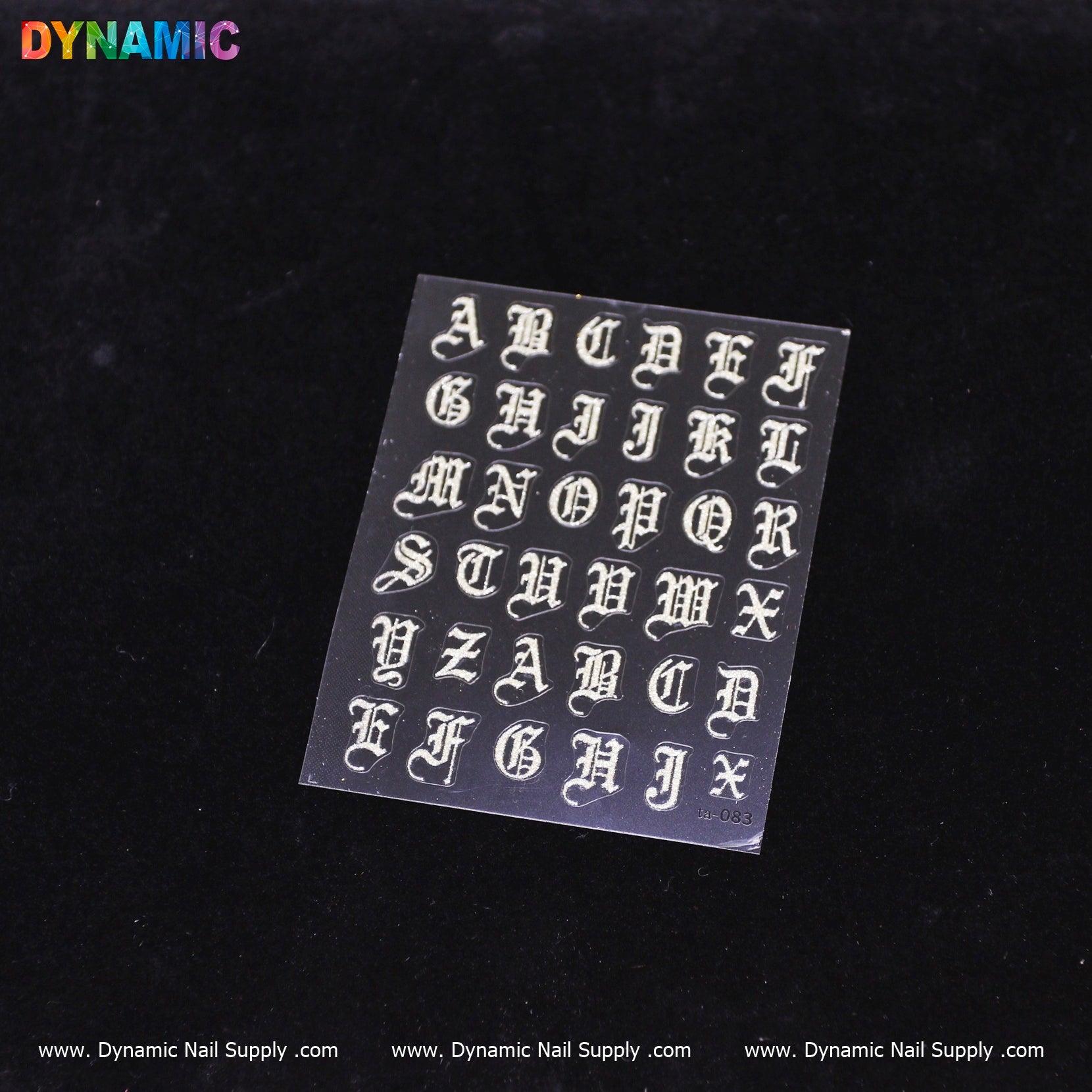 Roman Alphabetical Sticker (Silver) – Dynamic Nail Supply