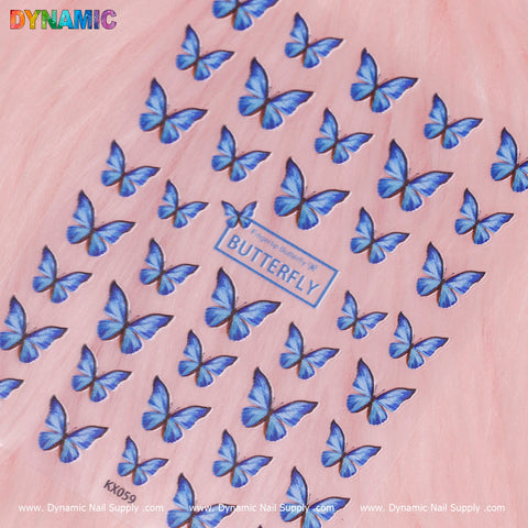 Blue Butterfly Sticker (KX059)