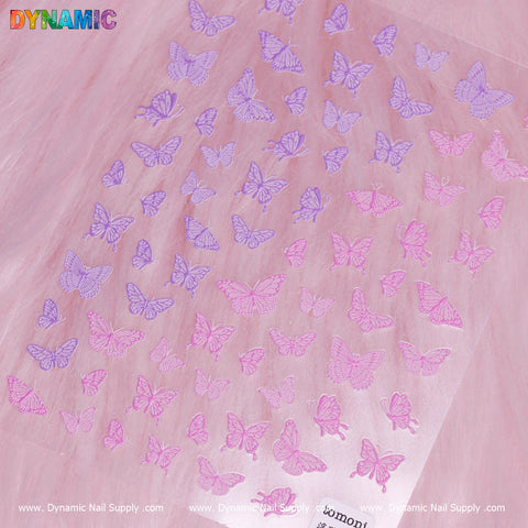 Pink and Purple Butterfly Sticker