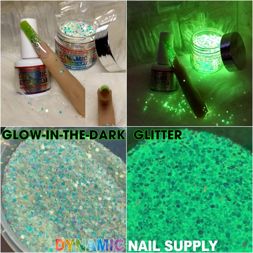 Glow In The Dark Glitter - Raw glitters or Ready-mixed with acrylic – Dynamic Nail Supply