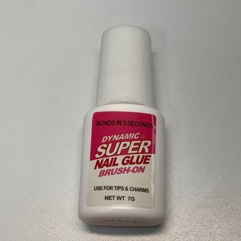 Dynamic Super Nail Glue with Brush-on for tips and charms