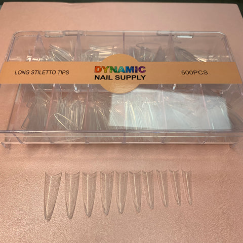 Long Stiletto Tips Box from Dynamic Nail Supply