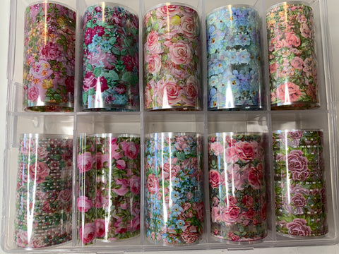 Spring Flower transfer foils collection - Foils for Nails Designer