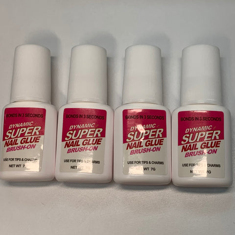 Dynamic Super Nail Glue with Brush-on for tips and charms