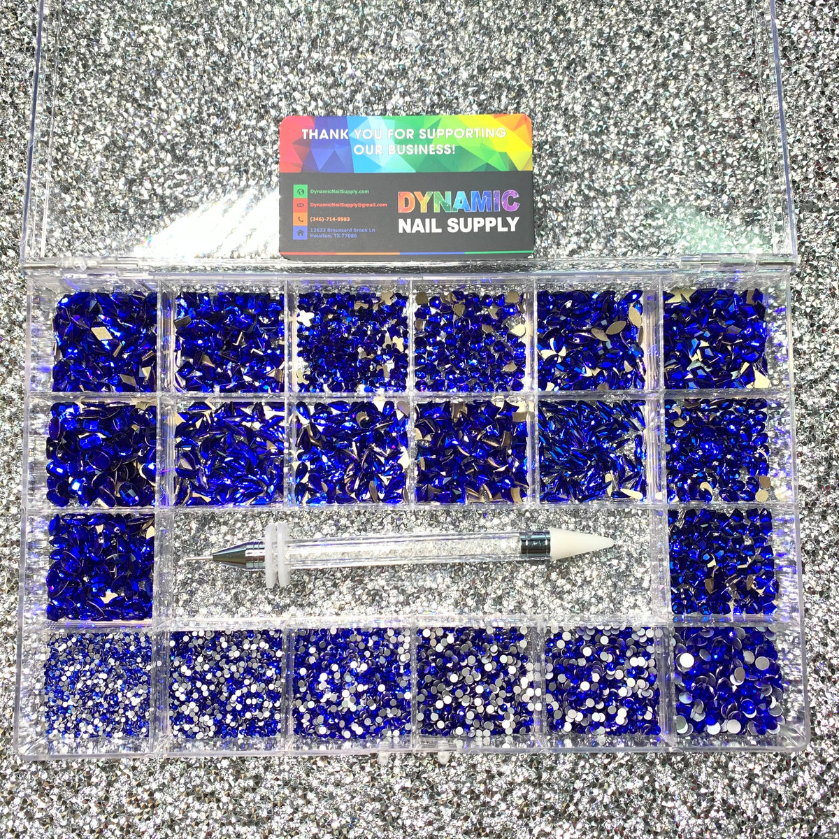 Flash DEAL - ROYAL BLUE Crystal Rhinestone Set - Multi Shape Rhineston ...