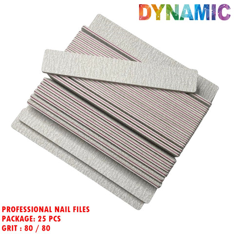 25 pcs Professional Square Nail files grit 80/80 Jumbo size , Hard board , Coarse
