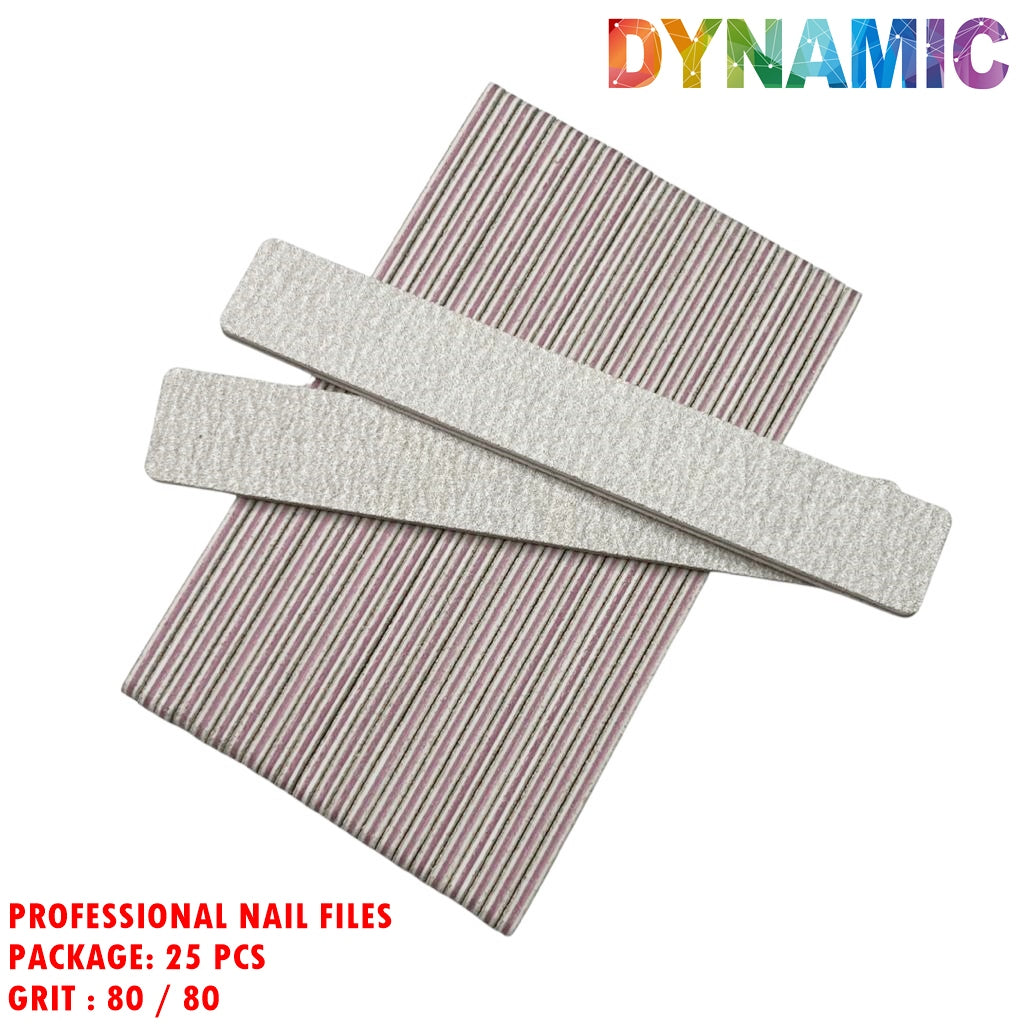 25 pcs Professional Square Nail files grit 80/80 Jumbo size , Hard boa ...