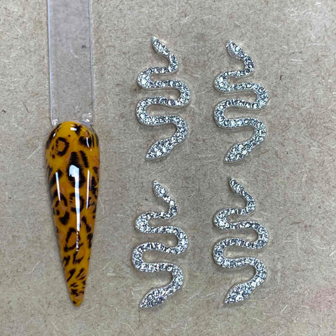 Luxury Snake Charm - 4 pcs of 3D nails charms