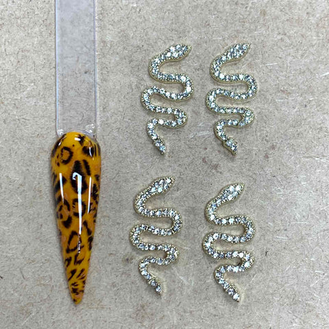 Luxury Snake Charm - 4 pcs of 3D nails charms