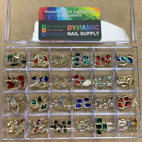 120 pcs Trending Nail Charms set / Crystal Gems for Nails art design and decoration